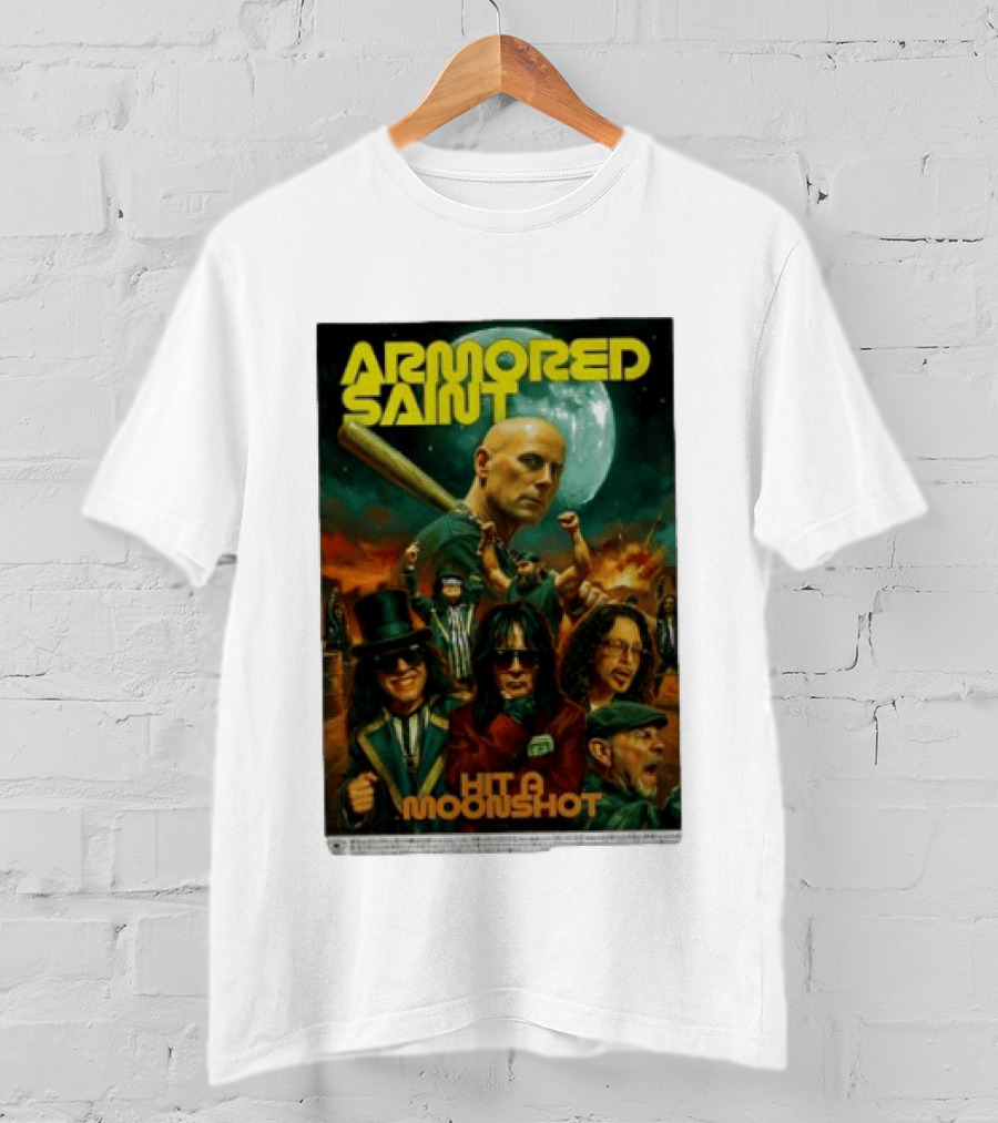 Armored Saint Hit A Moonshot Heavy Metal Band T-Shirt