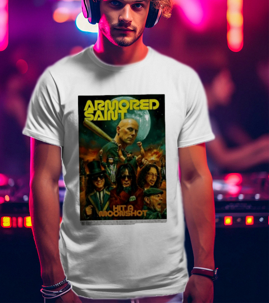 Armored Saint Hit A Moonshot Heavy Metal Band T-Shirt