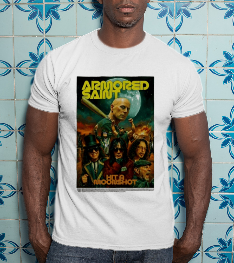 Armored Saint Hit A Moonshot Heavy Metal Band T-Shirt