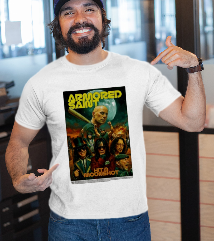 Armored Saint Hit A Moonshot Heavy Metal Band T-Shirt