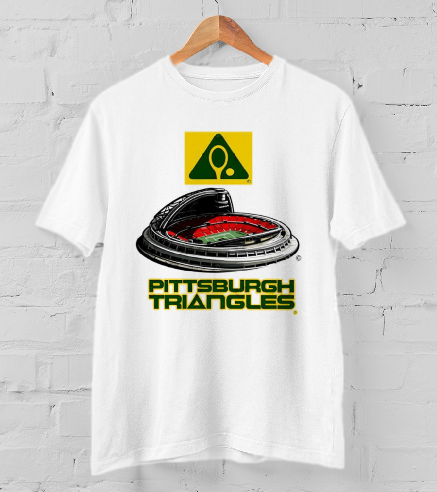 Pittsburgh Triangles Civic Arena Tennis Logo Roof Open T-Shirt