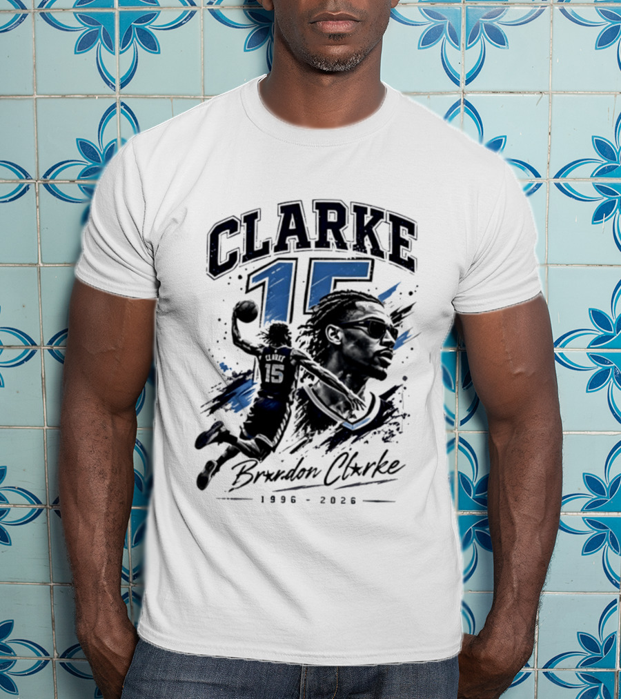 Brandon Clarke 1996 2026 Memphis Grizzlies Number 15 Commemorative NBA T-Shirt