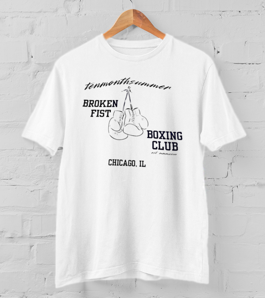 Tenmonthsummer Broken Fist Boxing Club Chicago IL Boxing Gloves T-Shirt