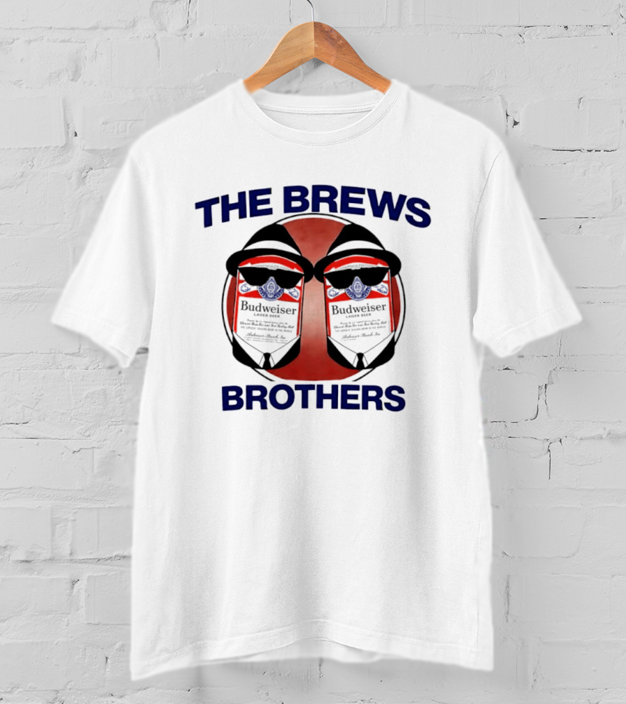 Budweiser The Brews Brothers Parody Iconic Red Label Duo T-Shirt