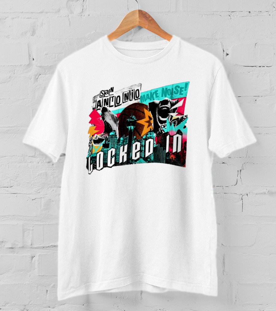 San Antonio Spurs Locked In Make Noise Basketball T-Shirt