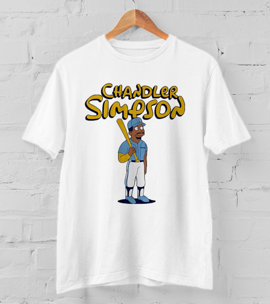 Chandler Simpson Tampa Bay Rays MLB Batting Cartoon T-Shirt