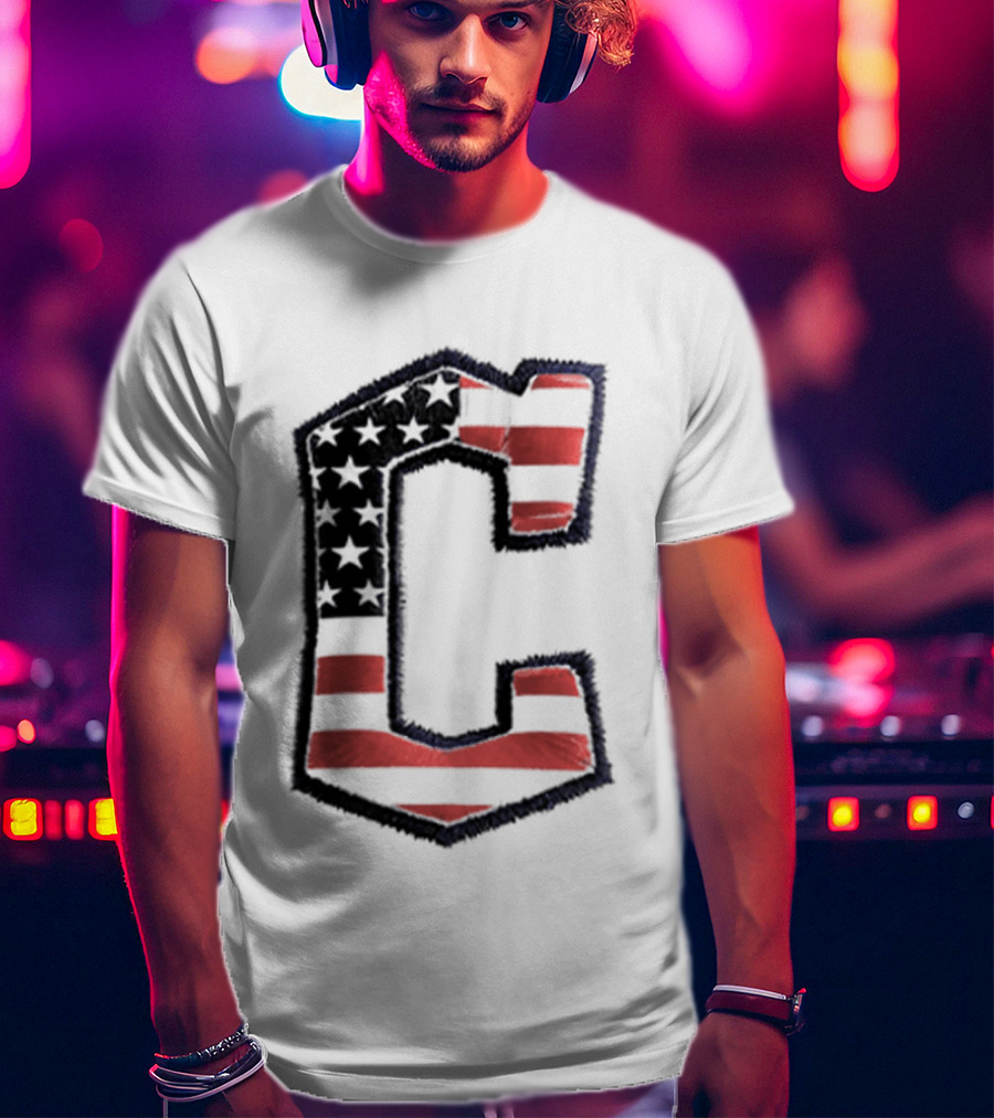 Cleveland Guardians American Flag Hat 2026 Patriotic Giveaway T-Shirt