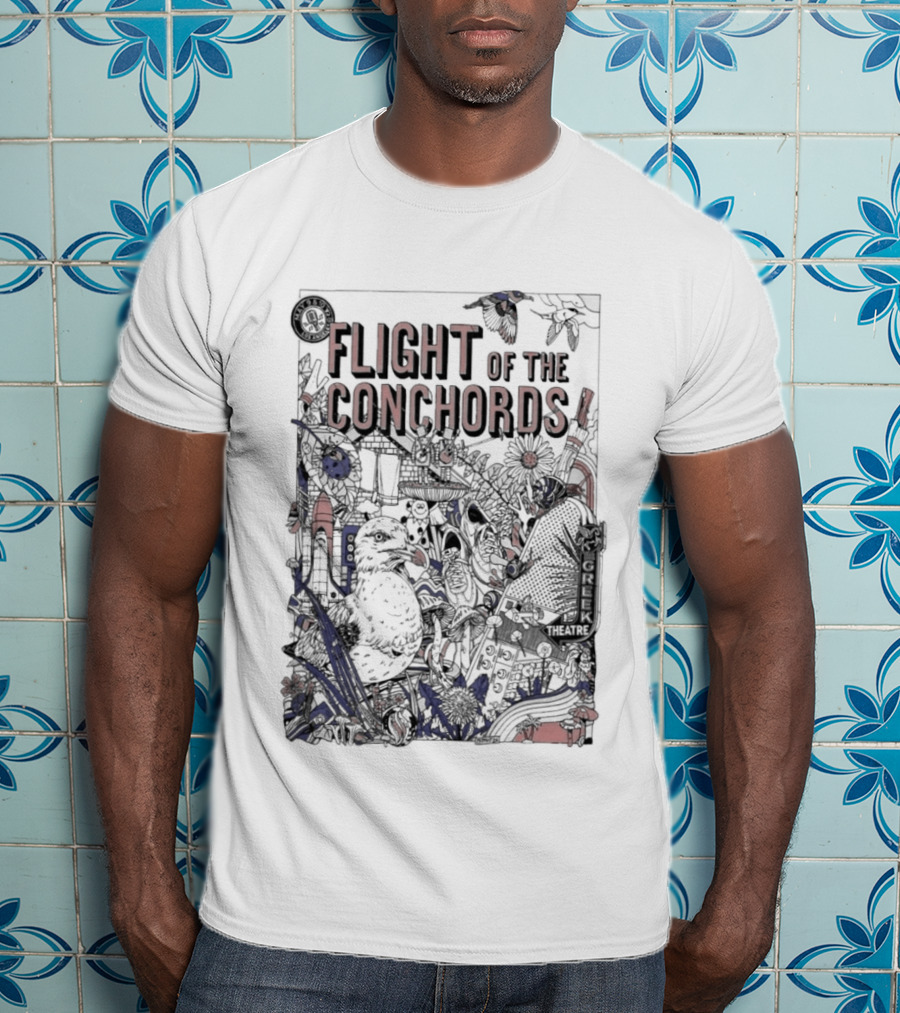 Flight Of The Conchords Los Angeles CA Botanical Owl And Cityscape T-Shirt