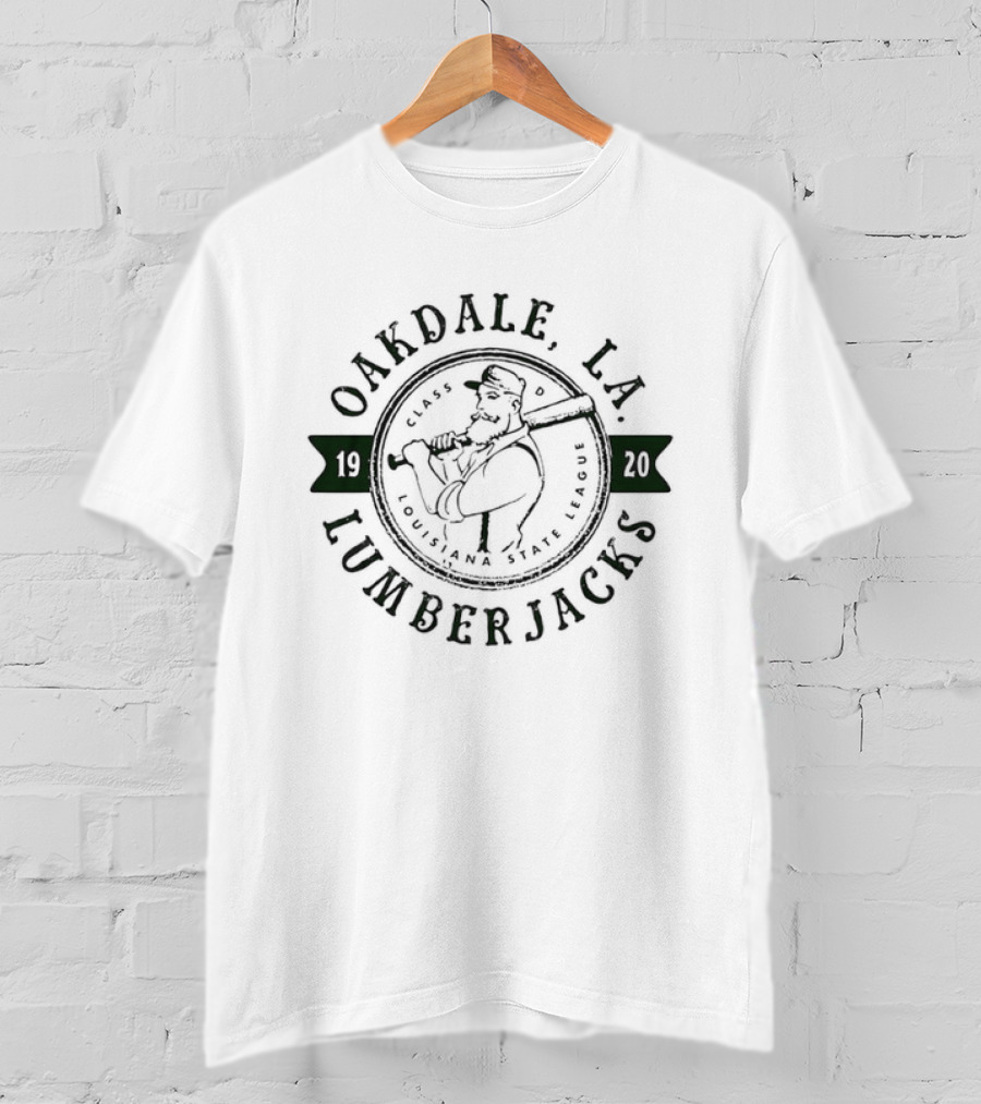 Oakdale Louisiana Lumberjacks 1920 Baseball Team Defunct T-Shirt