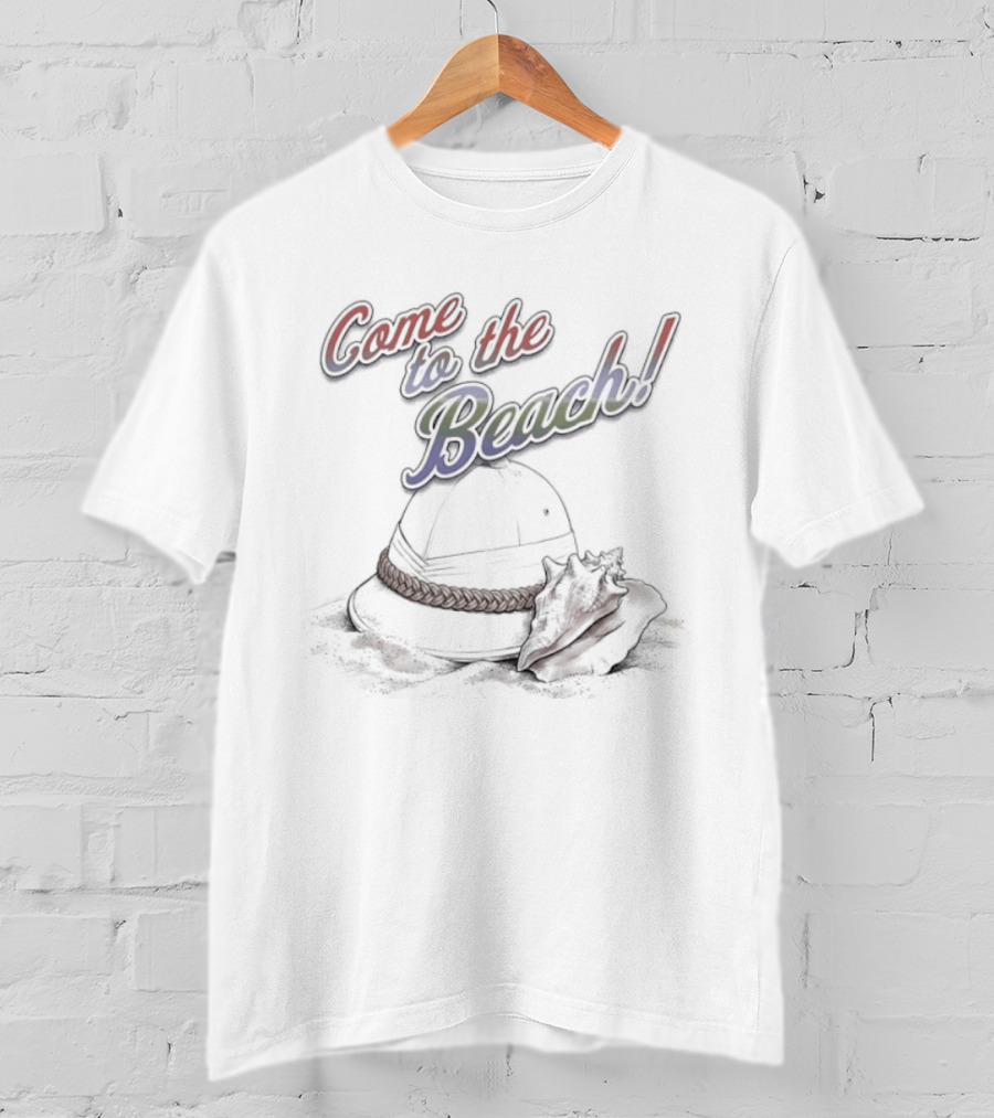Come To The Beach Vacation Adventure Hat And Sandals T-Shirt