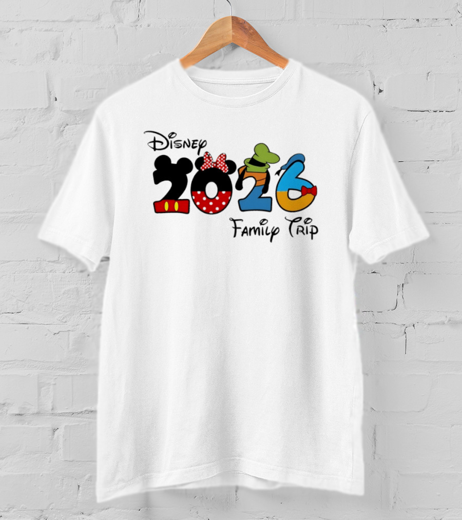 Disney 2026 Family Trip Mickey Minnie Goofy Donald T-Shirt