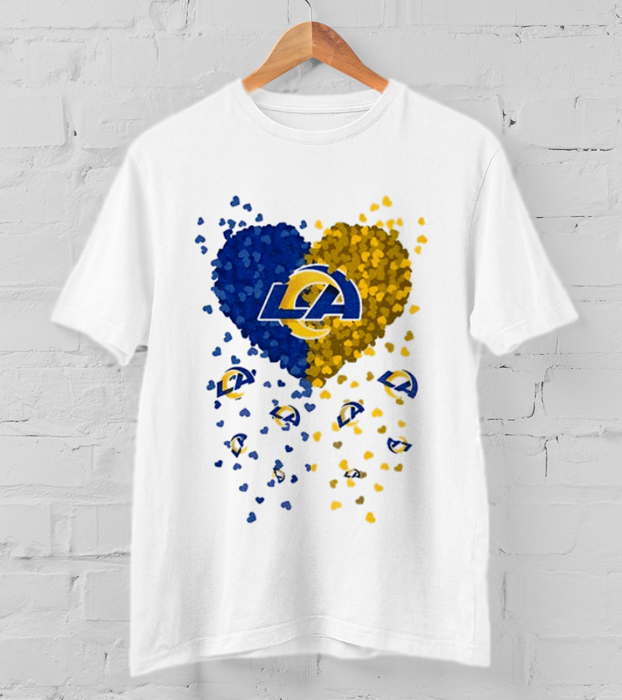 Los Angeles Rams Heart Logo 2026 Football Fanwear T-Shirt