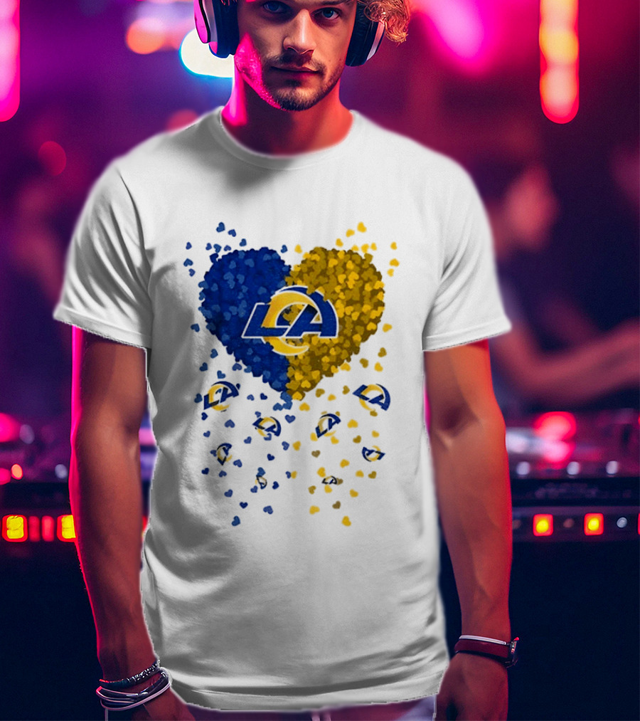 Los Angeles Rams Heart Logo 2026 Football Fanwear T-Shirt