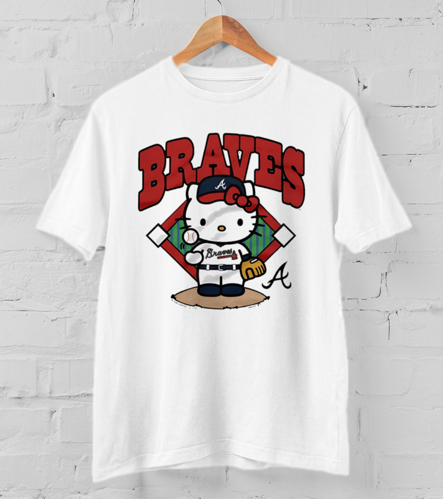Hello Kitty Braves Baseball Collaboration With Atlanta Braves T-Shirt