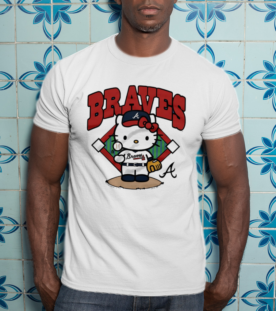 Hello Kitty Braves Baseball Collaboration With Atlanta Braves T-Shirt