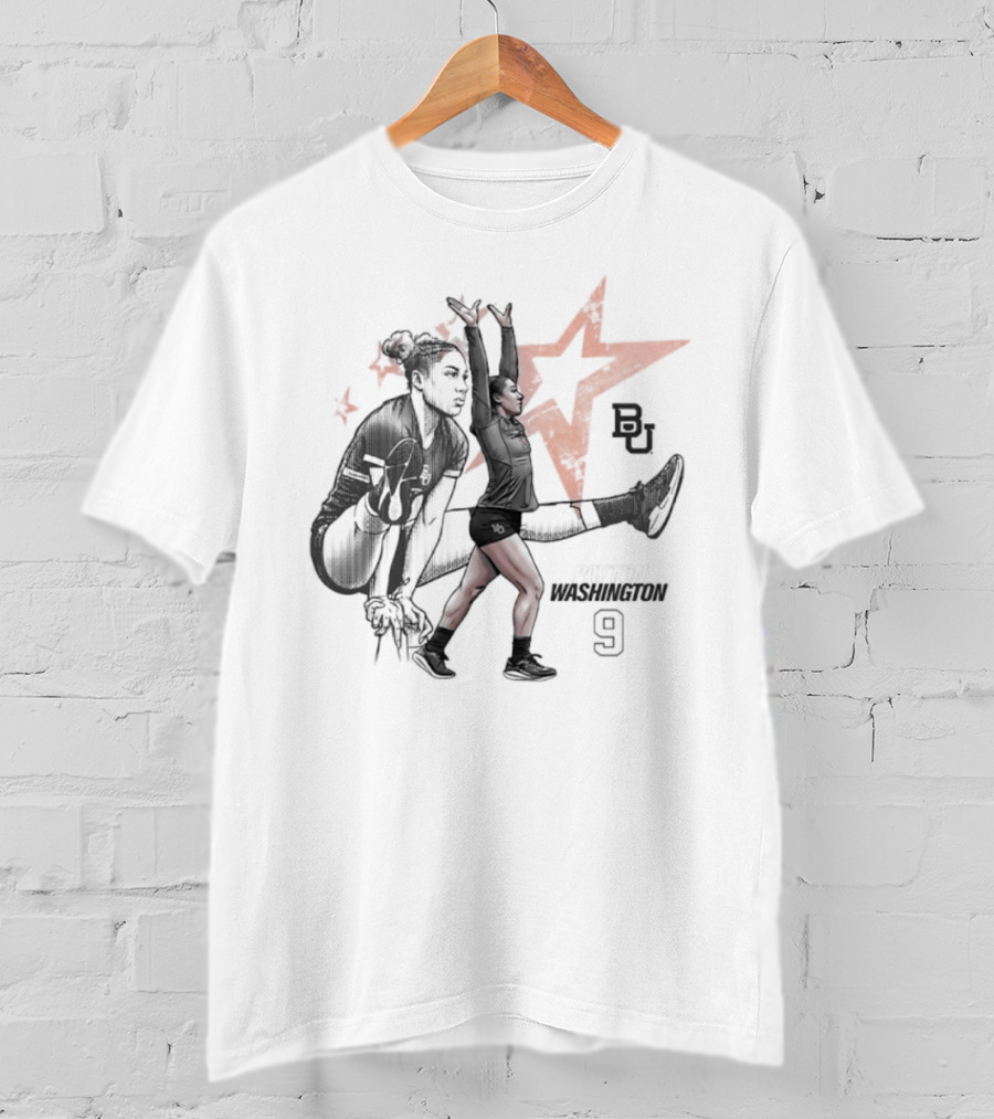 Payton Washington 9 Baylor Acrobatics And Tumbling BU Star T-Shirt