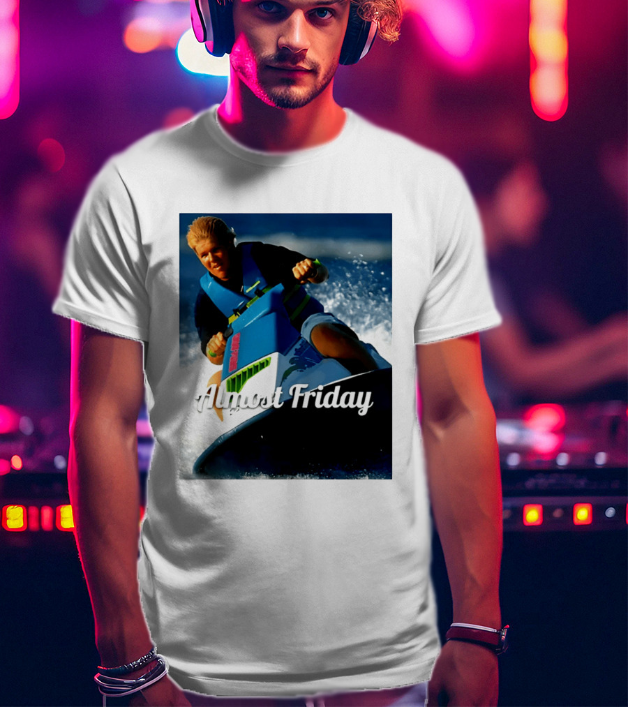 John Daly Throttle Jet Ski Almost Friday T-Shirt