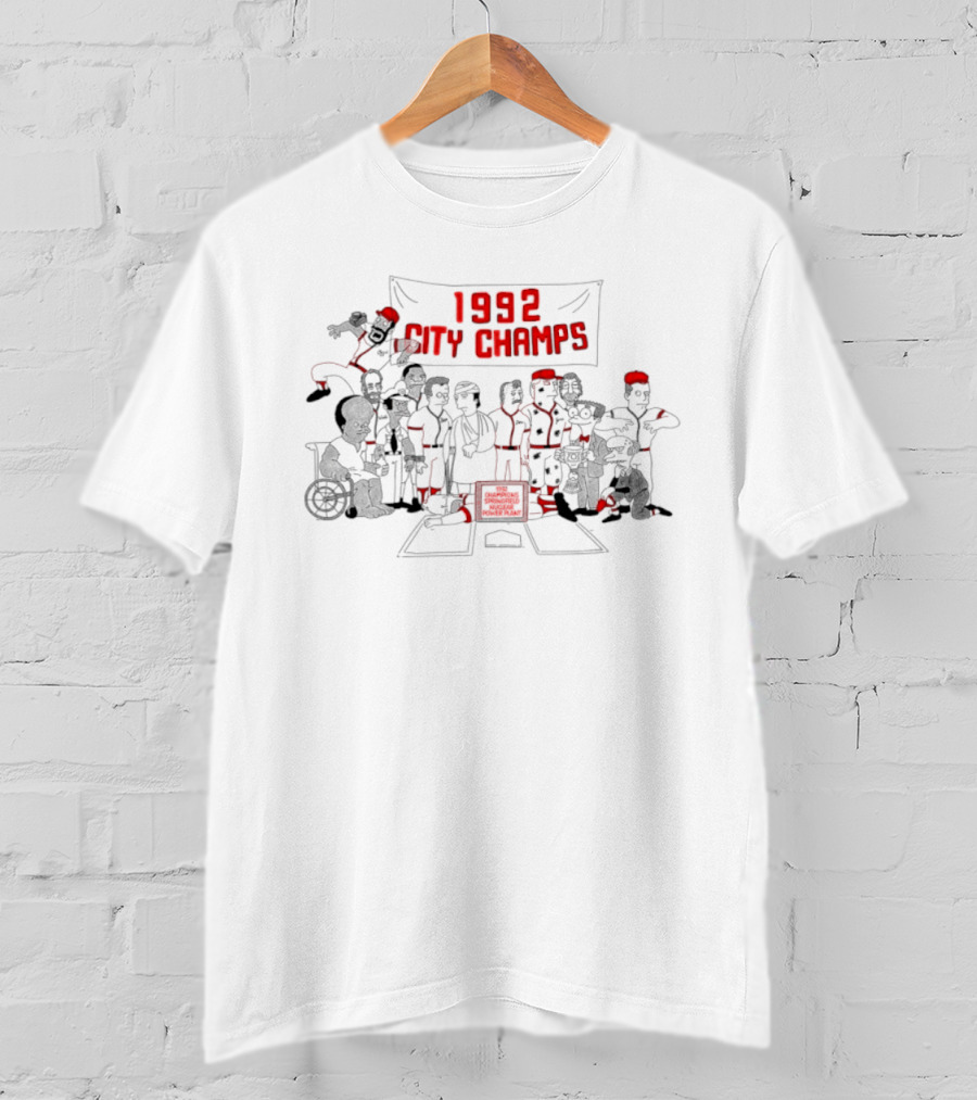 The Simpsons 1992 City Champs Springfield Nuclear Power Plant Softball Team T-Shirt