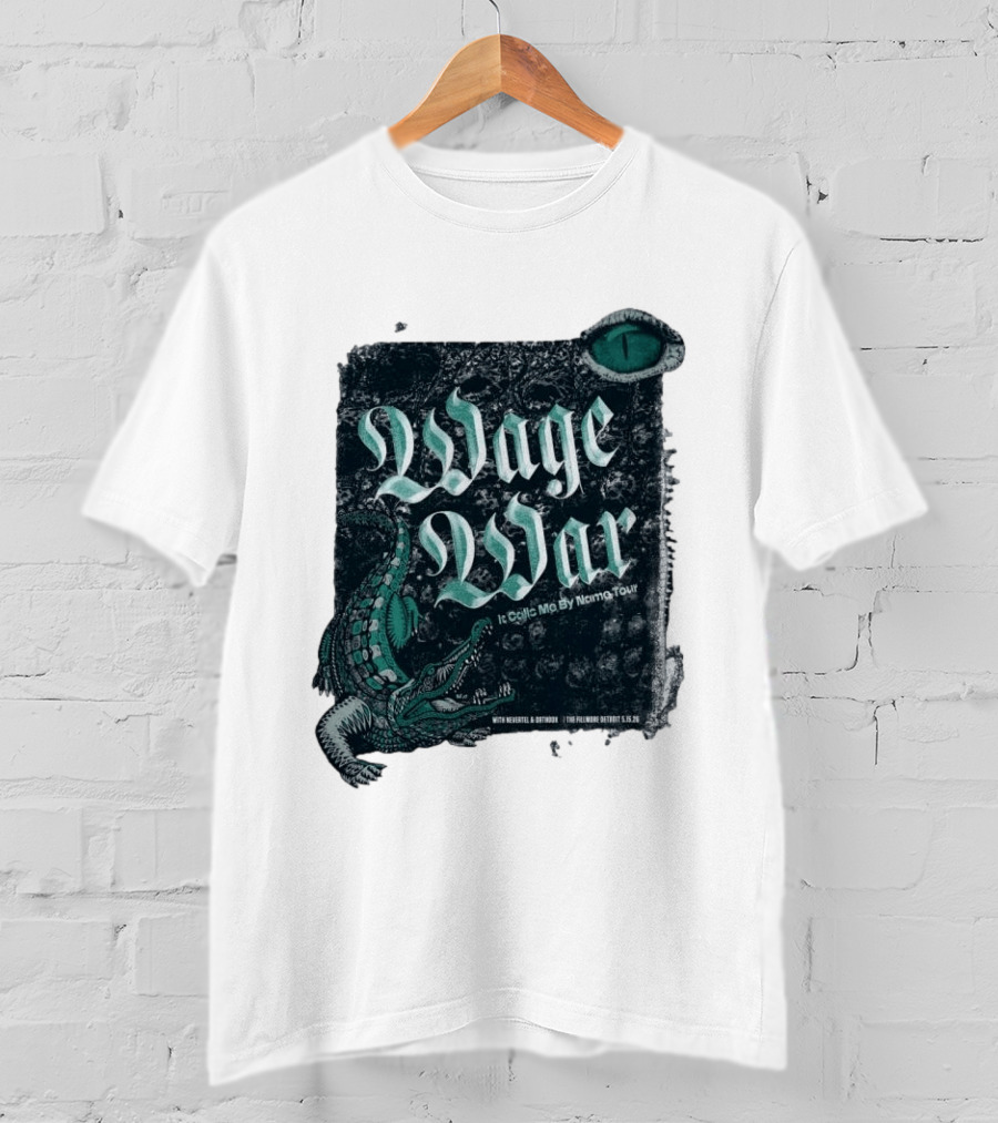 Wage War It Calls Me By Name Tour Detroit MI May 15 2026 Alligator Eye T-Shirt