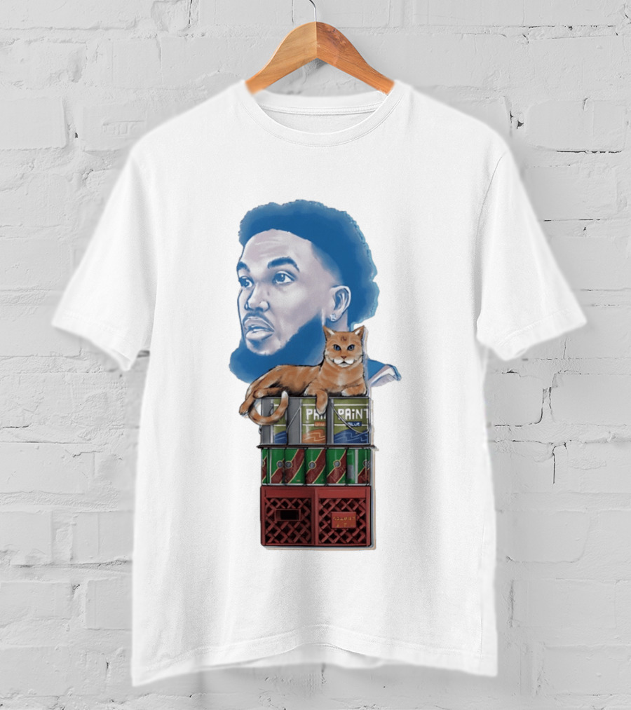 Karl Anthony Towns New York Knicks Bodega Cat And Paint Cans T-Shirt