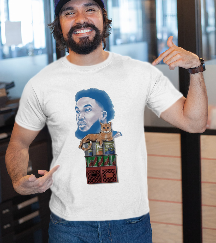 Karl Anthony Towns New York Knicks Bodega Cat And Paint Cans T-Shirt