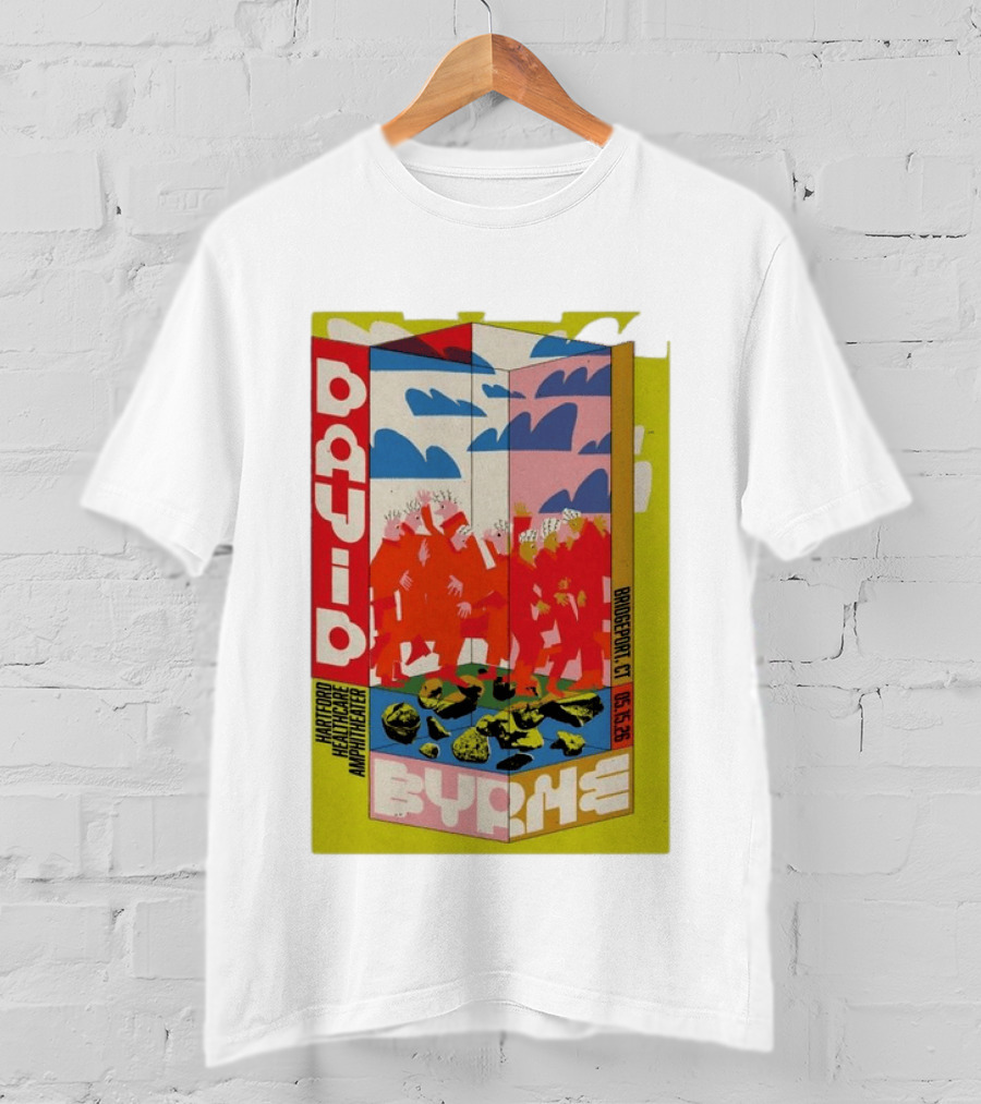 David Byrne Hartford Healthcare Amphitheater Bridgeport CT May 15 2026 Tour T-Shirt