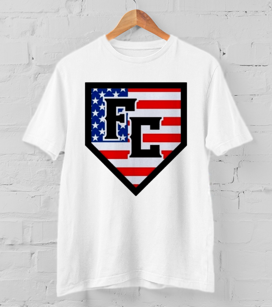 FC Patriotic Home Plate USA Flag White Regular 5000 T-Shirt