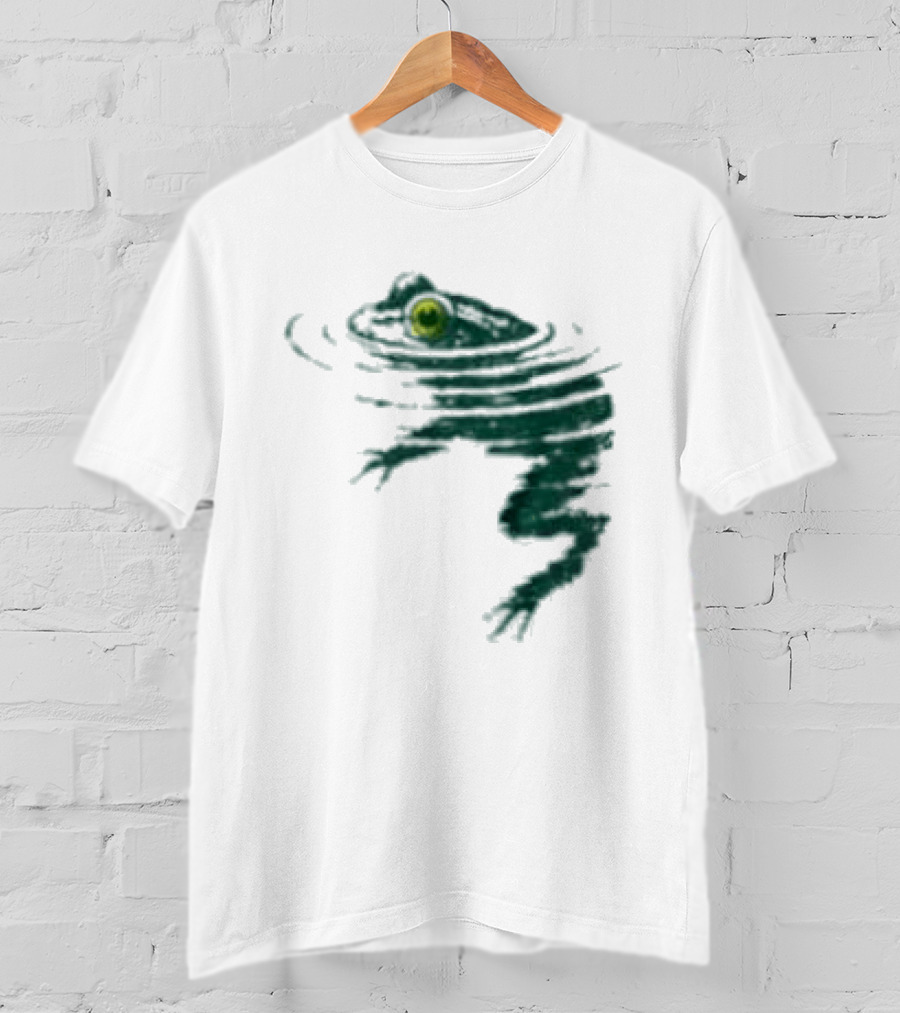 Frog Swimming Ripples In Water T-Shirt
