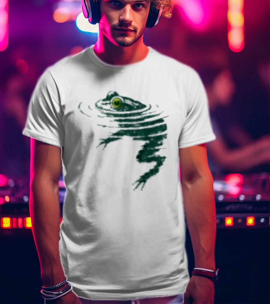 Frog Swimming Ripples In Water T-Shirt