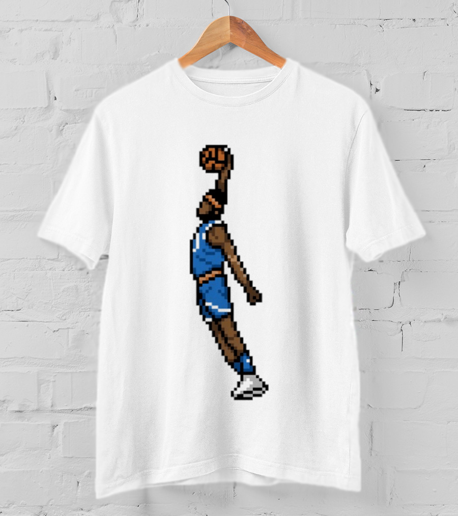 Mitchell Robinson Return Of The Mitch New York Knicks 8 Bit Retro Basketball Dunk T-Shirt