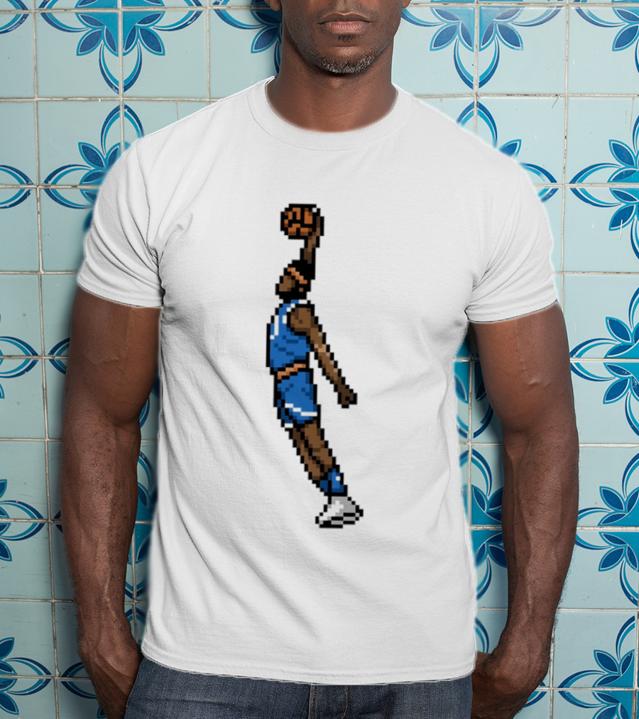 Mitchell Robinson Return Of The Mitch New York Knicks 8 Bit Retro Basketball Dunk T-Shirt
