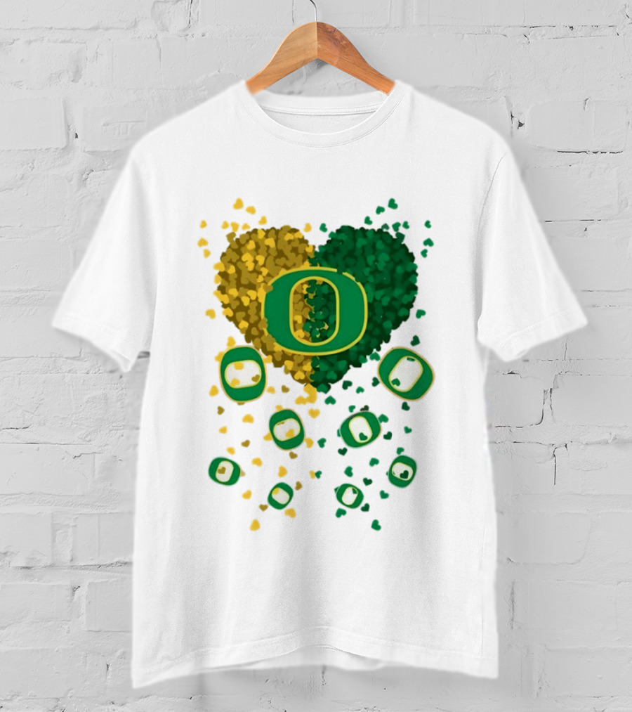 Oregon Ducks Football Heart 2026 T-Shirt