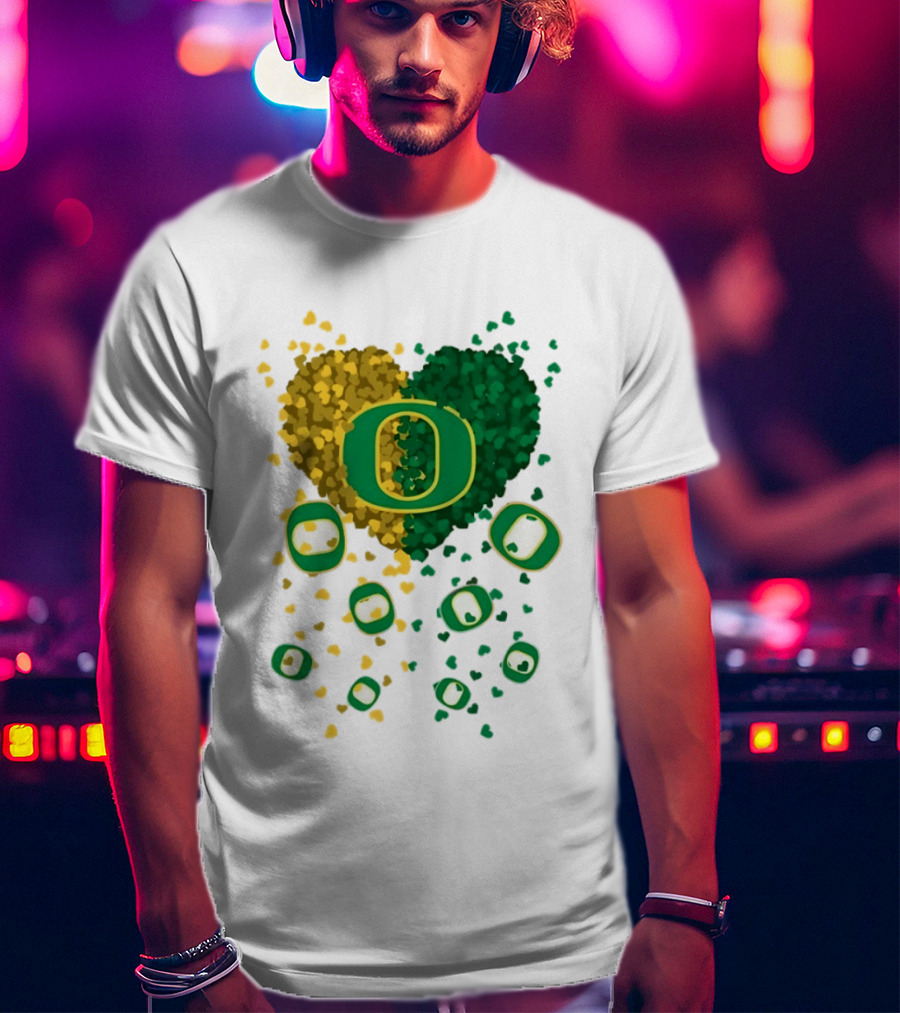 Oregon Ducks Football Heart 2026 T-Shirt