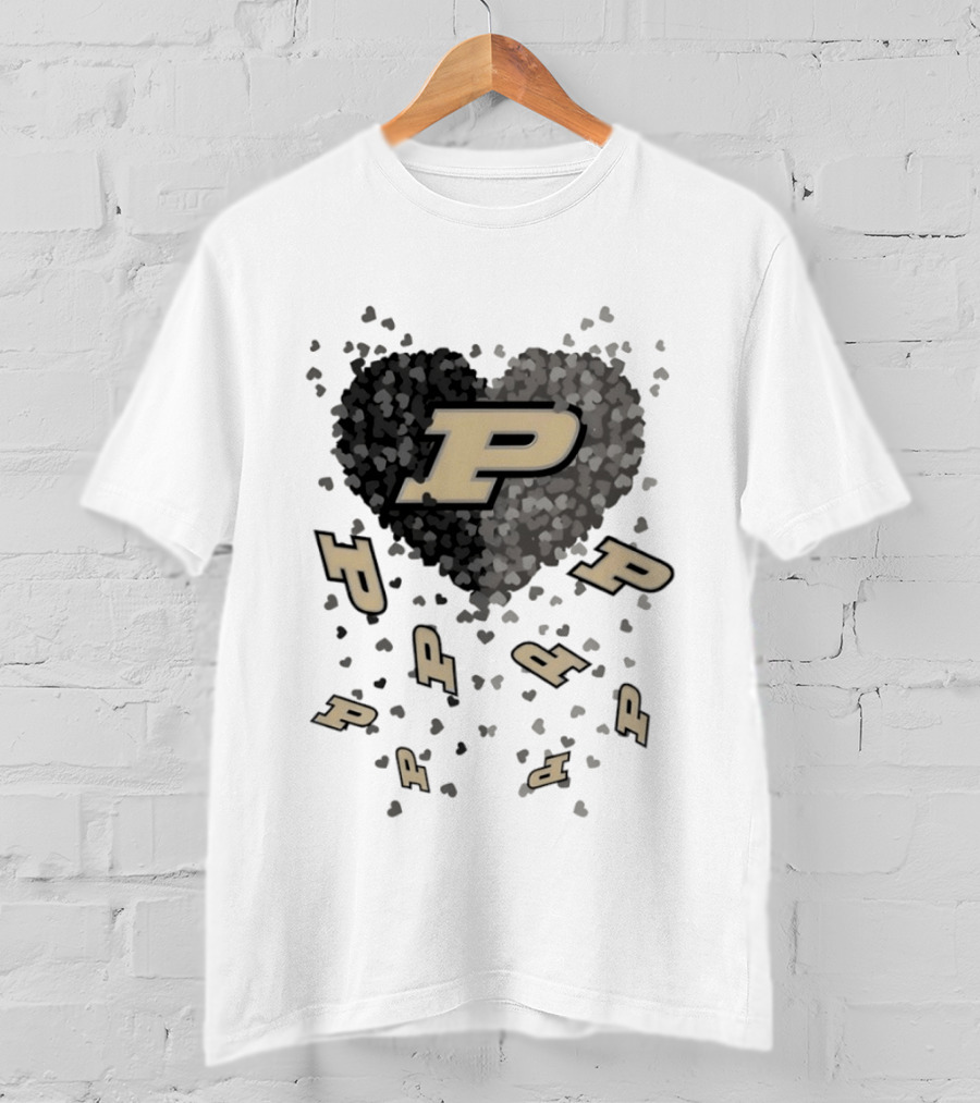 Purdue Boilermakers Heart P Logo 2026 Football T-Shirt