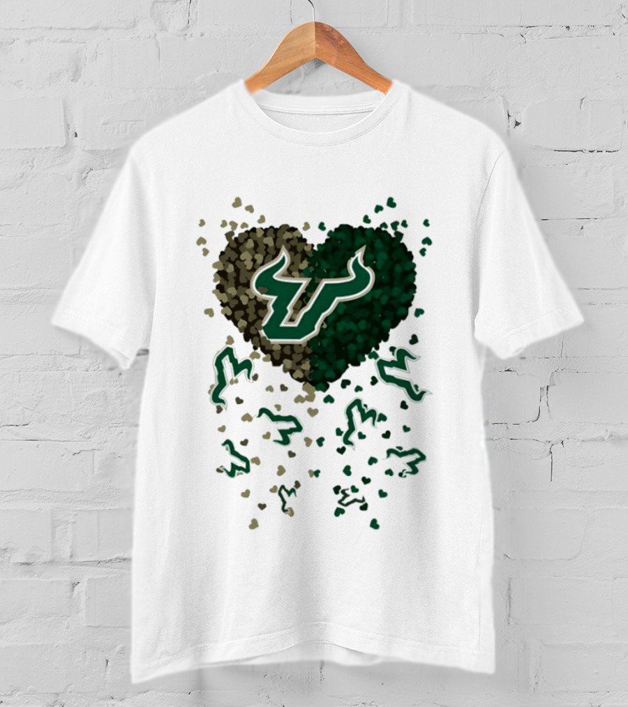 Heart Of South Florida Bulls 2026 Camo Green Bulls Fans T-Shirt
