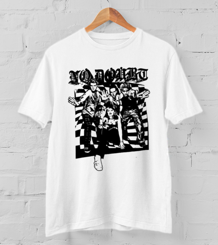 No Doubt Las Vegas Tour 2026 Checkered Band T-Shirt