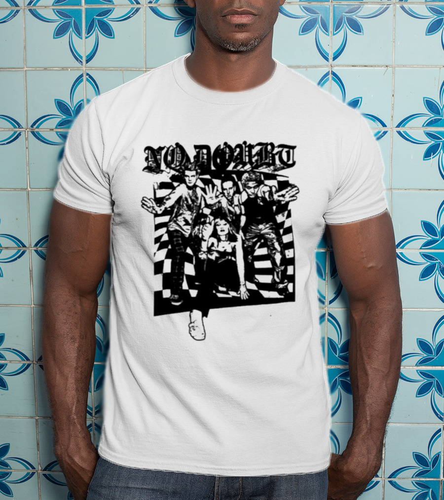 No Doubt Las Vegas Tour 2026 Checkered Band T-Shirt