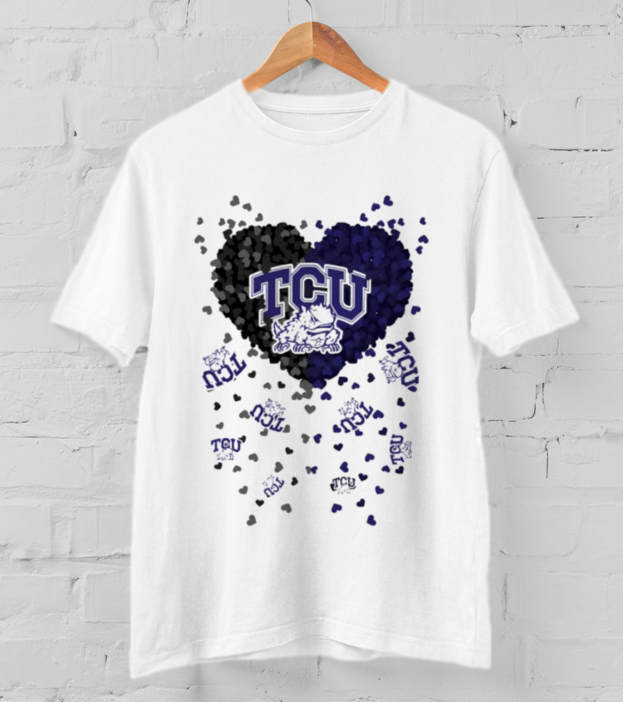 TCU Horned Frogs Heart Football 2026 T-Shirt