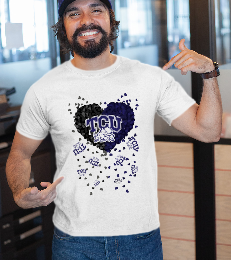 TCU Horned Frogs Heart Football 2026 T-Shirt