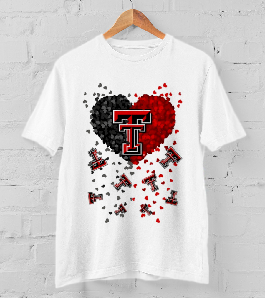 Texas Tech Red Raiders Heart 2026 Football Fan Gear T-Shirt