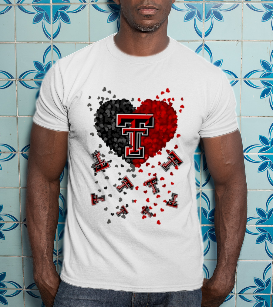 Texas Tech Red Raiders Heart 2026 Football Fan Gear T-Shirt