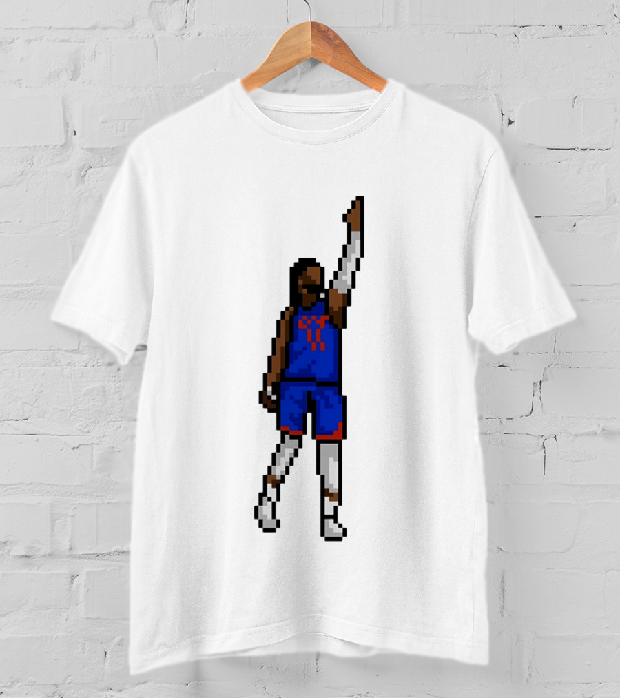 Jalen Brunson Clutch Pixel Art New York Knicks Basketball T-Shirt