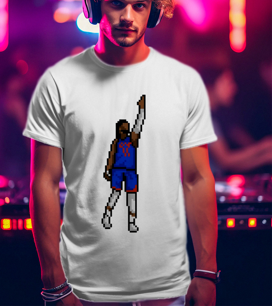 Jalen Brunson Clutch Pixel Art New York Knicks Basketball T-Shirt
