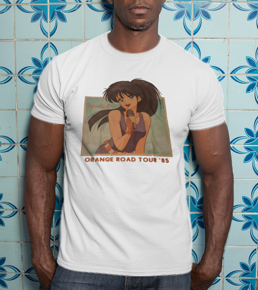 Madoka Ayukawa Orange Road Tour 1985 Anime Character Singing Mic T-Shirt