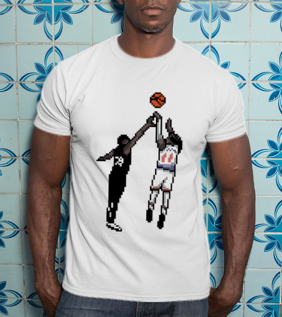 Jalen Brunson New York Knicks 8bit Basketball Action T-Shirt