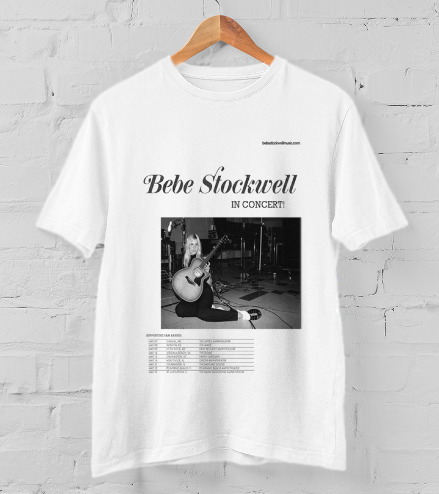 Bebe Stockwell In Concert Tour 2026 Dates Featuring Sam Barber T-Shirt