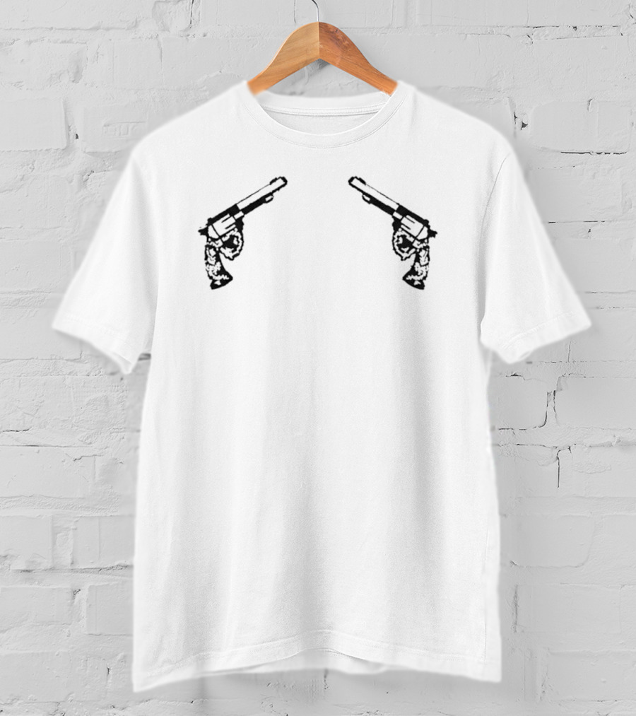 Conor McGregor Machine Gun Motif 2026 Dual Revolvers T-Shirt