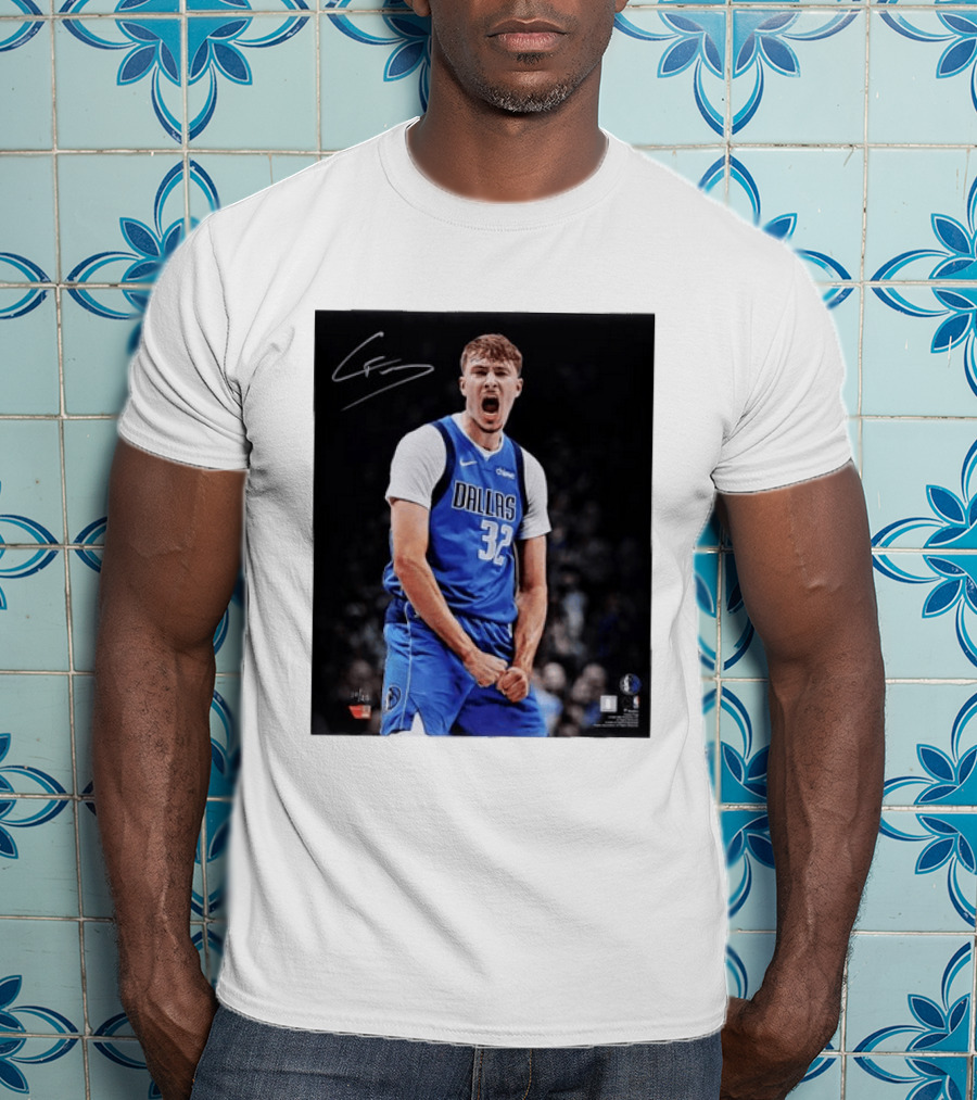 Cooper Flagg Dallas Mavericks Autographed Memorabilia NBA Collectible T-Shirt