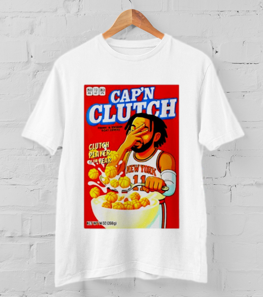 Cap'n Clutch New York Knicks Clutch Player Of The Year Cereal Box T-Shirt