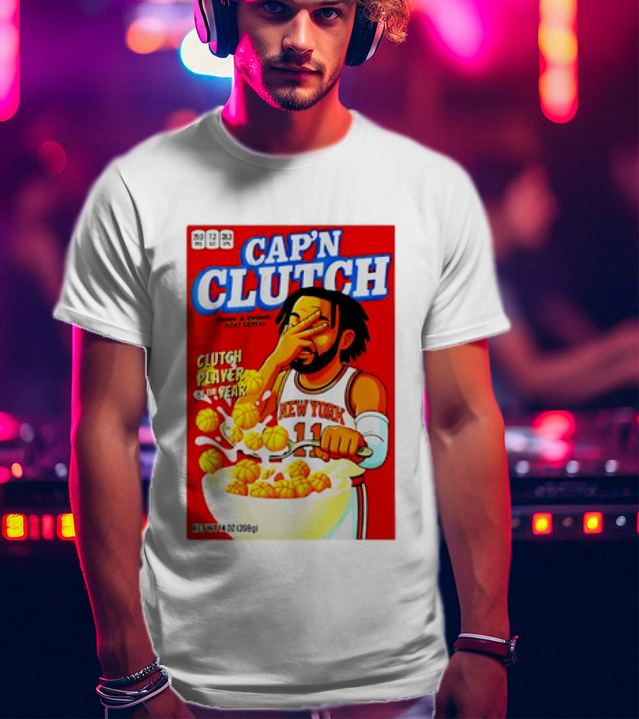 Cap'n Clutch New York Knicks Clutch Player Of The Year Cereal Box T-Shirt